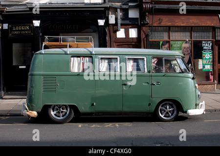 1966 VW camper van écran partagé Banque D'Images