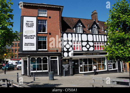 Delaneys Irish Bar dans le centre de Norwich. Banque D'Images