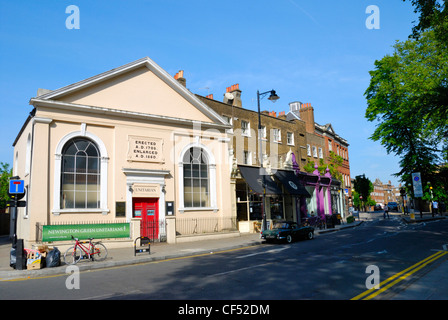 Newington Green Unitarian Church (NGUC), la plus ancienne de Londres lieu de culte non-conformiste encore en usage. Banque D'Images