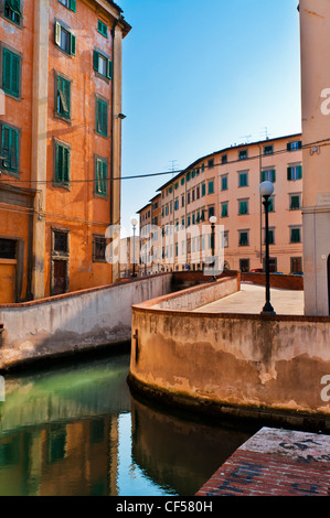 Aperçu de la ville de Livourne, sur la côte italienne. Banque D'Images