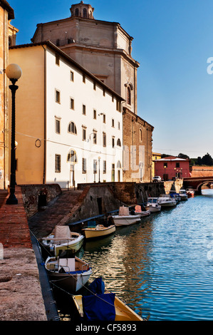 Aperçu de la ville de Livourne, sur la côte italienne. Banque D'Images