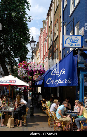 Cafés à St Christopher's Place. Banque D'Images