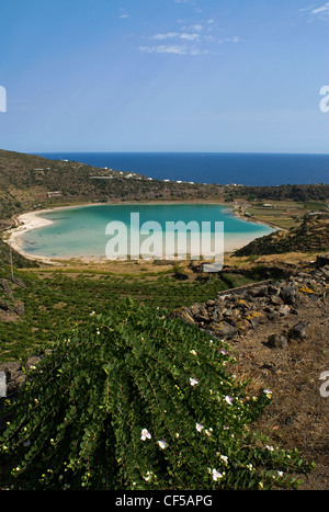 Le lac Miroir de Vénus, l'île de Pantelleria, Trapani, Sicile, Italie Banque D'Images