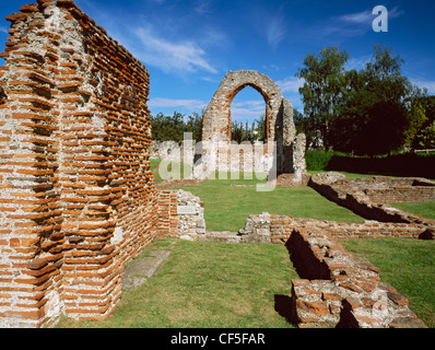 Les vestiges de la chapelle de St Pancras dans l'enceinte de l'abbaye Saint-Augustin. Construit de réutilisation des matériaux romains, c'était le plus Banque D'Images