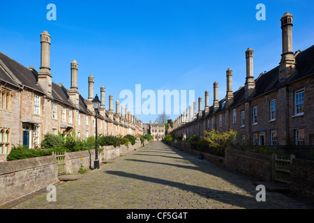 Près des vicaires dans les puits, prétend être la plus ancienne rue résidentielle dans l'Europe. La rue date du milieu du 14e siècle. Banque D'Images