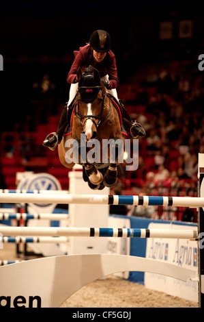 Malin Baryard-Johnsson de Suède équitation H&M Tornesch à Stockholm International Horse Show Banque D'Images