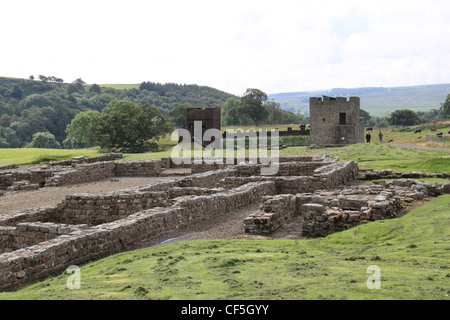 Fort romain de Vindolanda, mur d'Hadrien, Northumberland, Angleterre, Grande-Bretagne, Royaume-Uni, UK, Europe Banque D'Images