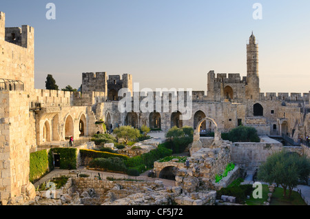 Tour de David à Jérusalem, Israël Banque D'Images