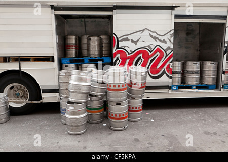 Des camions de livraison de bière - USA Banque D'Images