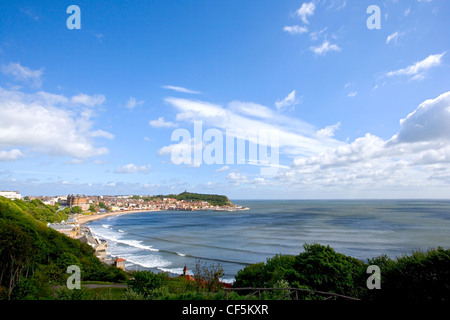 Vue de Scarborough et South Bay. Scarborough est un des centres de remise en forme d'origine en 1626, les propriétés médicinales de t Banque D'Images