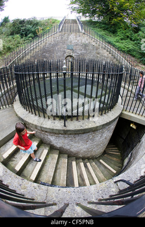 Le grand escalier à double arbre, à Douvres, Kent Banque D'Images