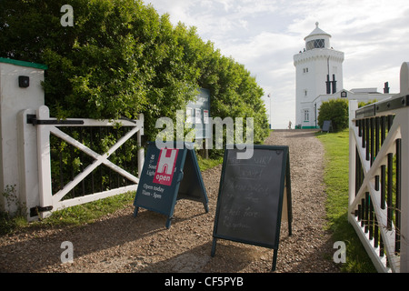 Entrée de la South Foreland Lighthouse sur le patrimoine journée portes ouvertes près de Douvres, Kent Banque D'Images