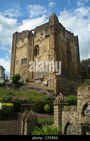 Château de Guildford et de motifs. Sous Henri III, il a été fait l'une des plus luxueuses résidences royales de l'Angleterre. Le château est s Banque D'Images