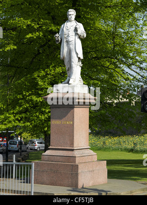 Statue de George Leeman - 1882AD 1809AD, créateur de la North Eastern Railway Company en 1854. Banque D'Images