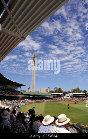 L'article de foule à la WACA ground à Perth pendant le test match. Banque D'Images