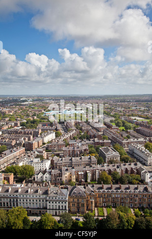 Vue aérienne sur la ville de Liverpool. Banque D'Images