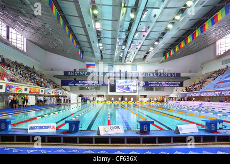 Moscou - 5 octobre quatre plates-formes ouvertes début 2010 Championnat de France natation olympique complexe sportif 5 Octobre 2010 Moscou Banque D'Images