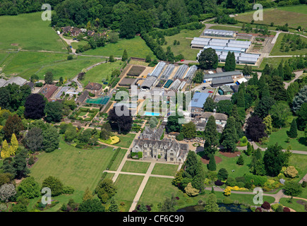 Vue aérienne de Wakehurst Place, Sussex Banque D'Images