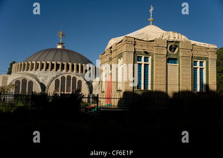 Chapelle abritant l'arche de l'Alliance à Axoum Axoum en Ethiopie ou avec l'église de St Mary de Sion derrière Banque D'Images