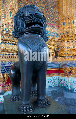 Lion stature en Grand Palais à Bangkok, Thaïlande Banque D'Images