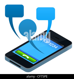 Téléphone Mobile Social Banque D'Images