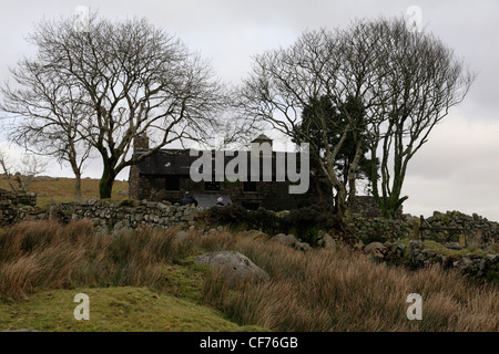 Ditsworthy Warren House à Dartmoor un emplacement pour le film ferme situé dans le film de Stephen Spielberg Le Cheval de guerre. Banque D'Images