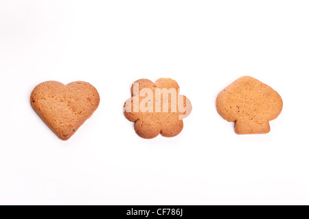 Cookies différents on white Banque D'Images