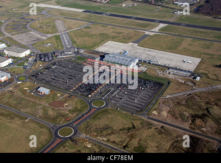 Vue aérienne de l'aéroport de Doncaster Sheffield Banque D'Images