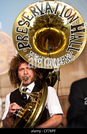Preservation Hall Band déchirant festival vaudou 2010 ! Banque D'Images