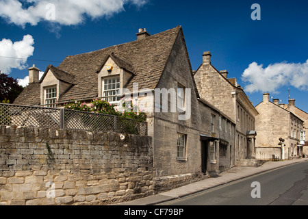 UK, Gloucestershire, Stroud, Painswick nouvelle rue, maisons en pierre de Cotswold Banque D'Images