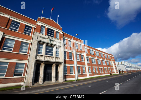 Short Brothers aircraft factory siège historique quartier titanic Belfast en Irlande du Nord. Banque D'Images