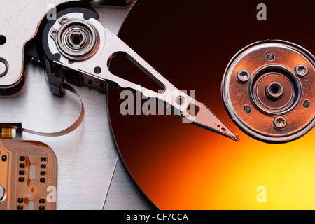 Intérieur d'un disque dur de l'ordinateur Banque D'Images