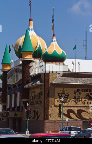 Corn Palace Mitchell South Dakota SD le bâtiment historique images photos photographie vente sur alamy aux USA US format vertical haute résolution Banque D'Images
