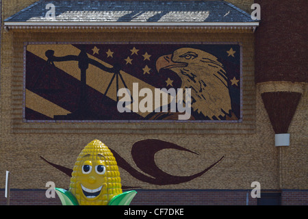 Le mur historique du bâtiment Corn Palace Mitchell South Dakota SD images photos vente pour sur alamy aux États-Unis US horizontal haute résolution Banque D'Images