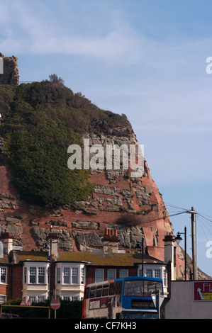 Les falaises ouest Hastings East Sussex UK Banque D'Images