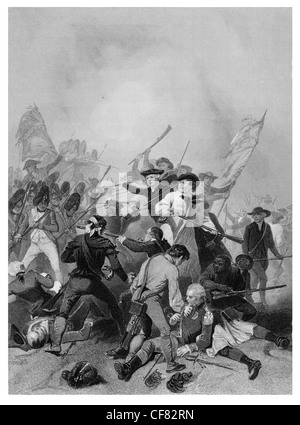 La Bataille de Bunker Hill 1775 - Le Colonel Prescott Banque D'Images
