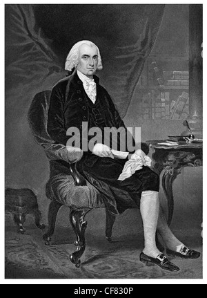 James Madison 1751 1836 e président des États-Unis 1809 Républicain Démocratique et secrétaire d'État Banque D'Images