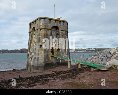 West Martello Tower, une tour d'armes à feu à Pembroke Dock, Pembrokeshire, pays de Galles, Royaume-Uni Banque D'Images