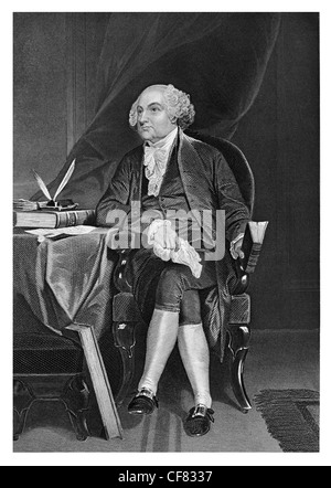 Fédéraliste John Adams deuxième président des États-Unis (1797-1801), père fondateur. Banque D'Images