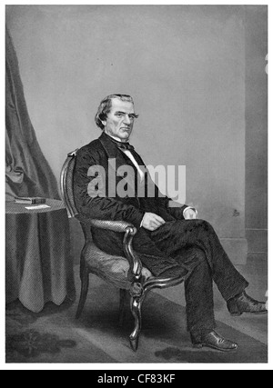 Andrew Johnson 1808 17 Président 1875 United States 1865 69 Banque D'Images