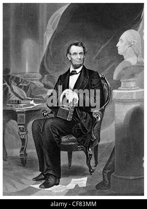 Abraham Lincoln, 1809 - 1865. 16e président des États-Unis Banque D'Images