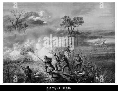 Bataille de Lookout Mountain, 24 novembre 1863, pendant la guerre civile américaine. Banque D'Images