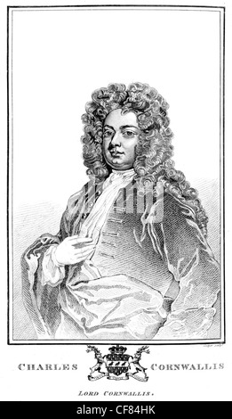 Charles Cornwallis 4e baron PC 1675 Cornwallis 1721 Homme politique britannique, membre du Parlement de Lord-Lieutenant Whig MP Suffolk Banque D'Images