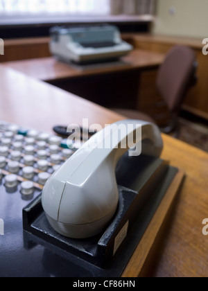 Détails de l'original office de premier secrétaire à Mielke STASI ou l'état du siège de la police secrète maintenant Museum à Berlin Banque D'Images