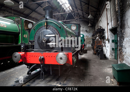 Sir Cecil A.Cochrane Moteur Tanfield, Hangar ferroviaire historique Tanfield, Stanley près de Gateshead Banque D'Images