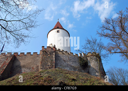 Tour de château Krivoklat. Banque D'Images