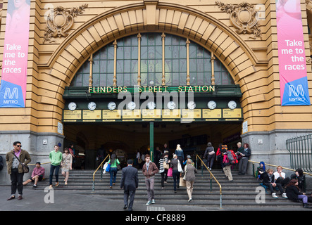 La gare de Flinders Street, Melbourne, Australie Banque D'Images