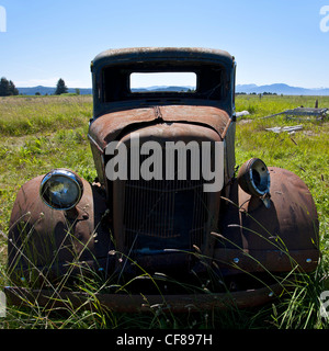 Carcasse de voiture. De l'Alaska. USA Banque D'Images