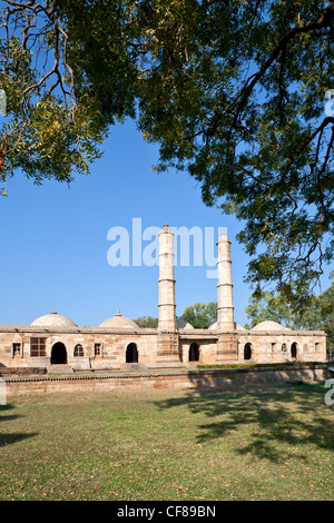 Sahar Ki Masjid mosquée. Pavagadh Champaner parc archéologique. Le Gujarat. L'Inde Banque D'Images