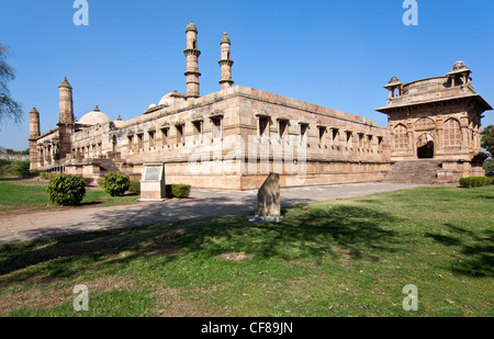 La mosquée Jama Masjid. Pavagadh Champaner parc archéologique. Le Gujarat. L'Inde Banque D'Images